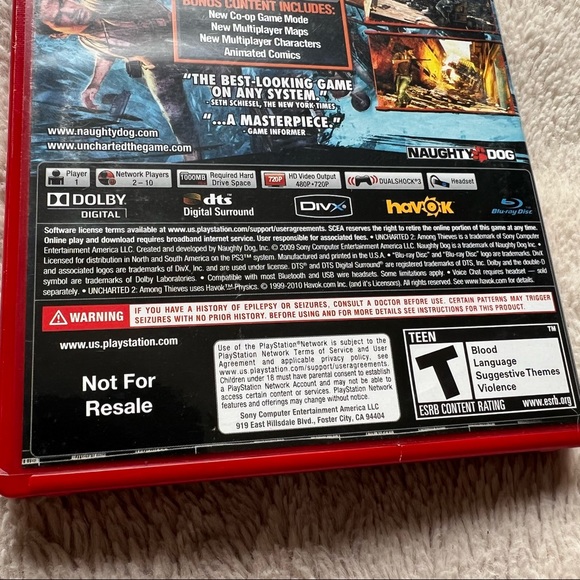 PLAYSTATION 3 Uncharted 2 Among Thieves Game of the Year Edition - Picture 3 of 5